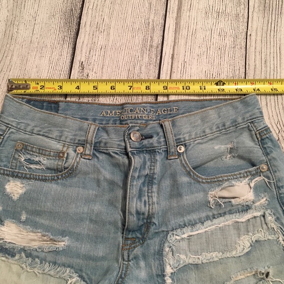 American Eagle Hi Rise Festival Distressed Shorts - Picture 10 of 13